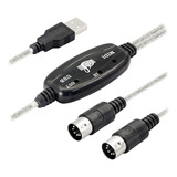 Adaptador De Cable Usb Midi, Usb A Macho A Midi Din, Entrada