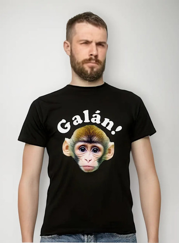 Playera Mono Capuchino Galán Meme Punch