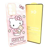 Case Kitty Moño + Mica Cristal Para Oppo Reno 6 Lite