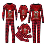 Conjunto De Pijamas De Navidad Para La Familia A Juego Cuadr