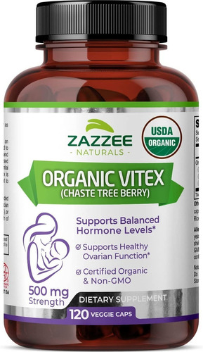 Baya Orgánica Vitex 120caps Balance Hormonal 500mg Hecho E.u Sabor Sin Sabor