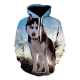 Lindo Husky Siberiano Perros 3d Imprimir Sudaderas