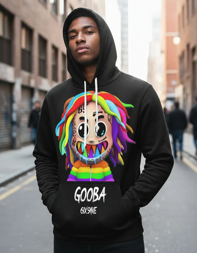Gooba 6ix9ine Sudadera Con Capucha Moda Impresión 3d Hip-h