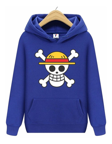 Sudadera One Piece, Con  Capucha Y Cangurera  Unisex 