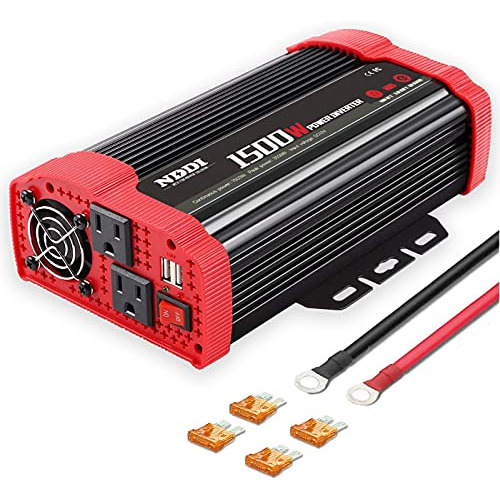 Inversor De Corriente Para Coche Nddi De 1500 W, Convertidor