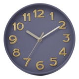 Reloj De Pared Redondo Gris 20.3 X 4.5 X 20.3 Cm