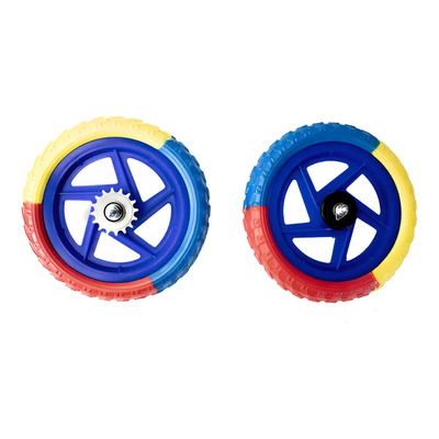 Juego Llanta Bicicleta Infantil Rodada 12 Tricolor Rin Azul Eva Multicolor