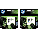 Combo Hp 664xl Negro F6v31al + Color F6v30al Original