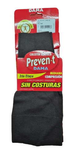Calcetin Prevent Dama 2da Etapa Mediana Compresion 1 Par
