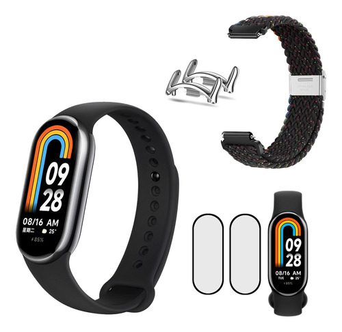 Smartwatch Xiaomi Smart Band Mi Band 8 + 1 Pulseira + 2pelíc