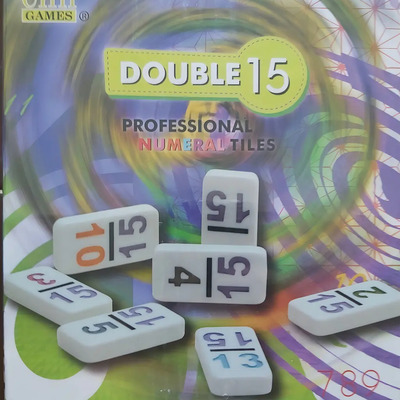 Dominó Chh Doble 15 Números De Colores Juego De Mesa 136 Fichas