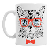 Taza Ceramica Desayuno Cafe Gato Mandala Varios Modelos