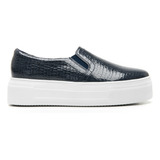 Sneaker Plataforma Slip - On Mujer Flexi Marino - 125403