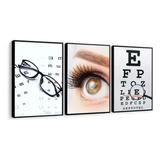 Quadros Decorativos Oftalmologia Olho P/ Consultório Clínica