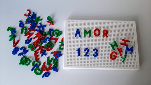 Juego De Encastre Tablero Abc Letras Y Números Didáctico