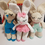 Muñecos De Apego. Conejos, Monos, Ranas.tejidos Al Crochet. 