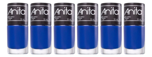Kit Com 6 Esmaltes Anita Lápis Lazuli - 10ml Perolado