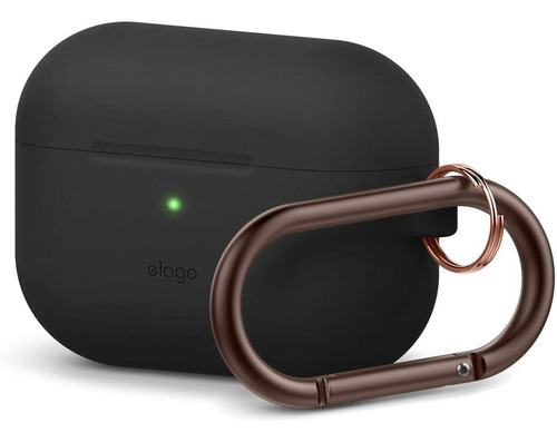 Estuche De Silicona Para AirPods Elago Con Arnés En Negro