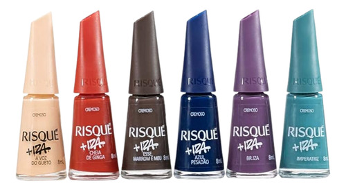 Kit 6 Esmaltes Coleção Risqué 8ml