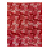 Tapete Sala Moderno Geometrico Corrente 100x150 Cm Vermelho