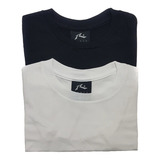 Remera Rusty All Night Pack X 2 Negro Y Blanco Lisa