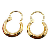 Aros Oro 18kts Argollas Criollos 1.3grs  Niña Regalo 13mm