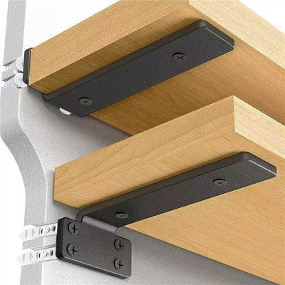 Suporte De Estante Mensula Para Repisa Flotante 6 Piezas De Acero Primera Calidad: Soporte Metalico Para Estantes De Pared, Soporte Esquina En L Con Tornillos Para Dormitorio Baño Sala De Estar, 30cm