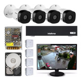 Kit 4 Câmeras Segurança Intelbras Dvr Mhdx 4 Canais Monitor