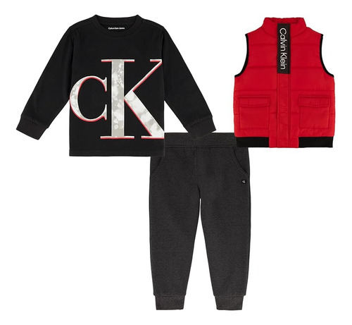 Conjunto Ropa Para Niño Chaleco Calvin Klein Original 