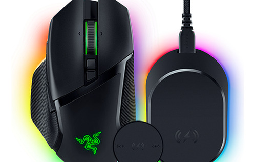 Razer Basilisk V3 Pro Con Pro Dock, Plug De Carga, Cables.