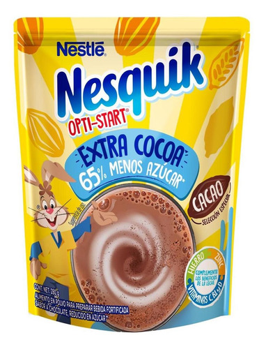 Alimento En Polvo Nesquik Sabor Chocolate Reducido En Azúcar 280g