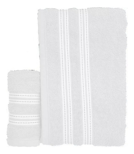 Toallon Fantasia 100% Algodon Blanco 130x70 Cms X6 Unidades