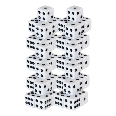 50pz Dado Blanco Grande Juego Didáctico Juego De Mesa | MercadoLibre