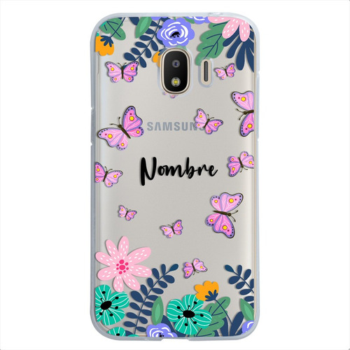 Funda Para Samsung Galaxy Mariposas Personalizada Con Nombre