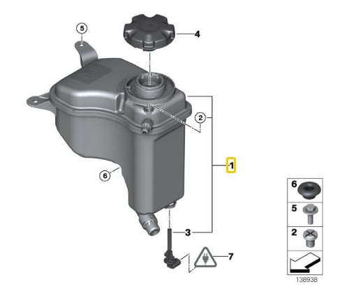 Deposito Refrigerante Para Bmw Serie 3 E90 323i N52n Foto 3