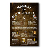 Placa Decorativa Manual Do Churrasco Mdf 40x60 Cm