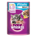 Alimento Whiskas Gatos Filhotes Para Gato De Temprana Edad Sabor Fillets De Atún En Sobre De 85g