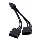 Adaptador / Cabo Pci-express 6 Pinos 2 Molex Fonte Preto 005