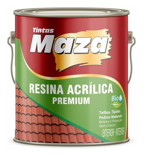 Resina Acrílica Diversas Cores Base De Água Maza - 3,6l Acabamento Brilhante Cor Cinza-escuro