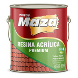 Resina Acrílica Diversas Cores Base De Água Maza - 3,6l Acabamento Brilhante Cor Cinza-escuro