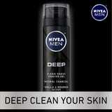 Nivea Men Deep Clean Shave Gel Con Carbón Natural, 3 Paquete