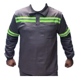 04 Camisa Uniforme Profissional Faixa Refletiva P M G Gg Xg