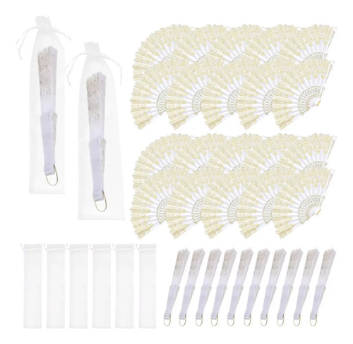 30pzs Abanicos De Tela Recuerdos Para Boda Con Bolsa Organza