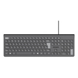 Teclado Usb Soft Com Multimidia - Cabo 2 Metros - Abnt2 Cor De Teclado Preto