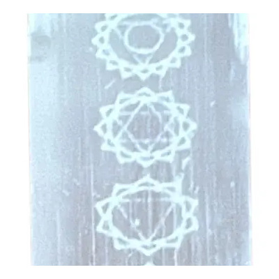 Barra   De Selenita, En Punta ,10cm ,7 Chakras | Meses sin interés