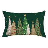 Fundas De Almohada Navideñas 12x20 Árboles De Navidad...