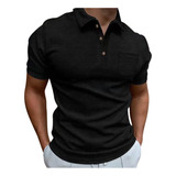 Camiseta En Forma De H Para Hombre, Casual, Lisa, Doblada, C