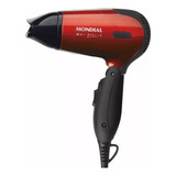 Secador De Cabelo Portátil Dobrável Max Travel Sc-10 Mondial Cor Vermelho E Preto 110v/220v