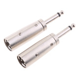 2 Adaptadores De Micrófono De Audio Xlr Macho De 3 Pines Al