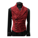 Chaqueta Gótica Steampunk Terciopel For Hombre, Retro, M